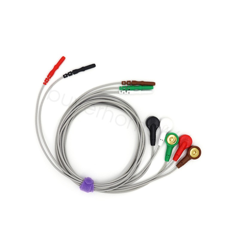 5-Lead ECG Cable Replacement for CONTEC TLC9803 Dynamic ECG System
