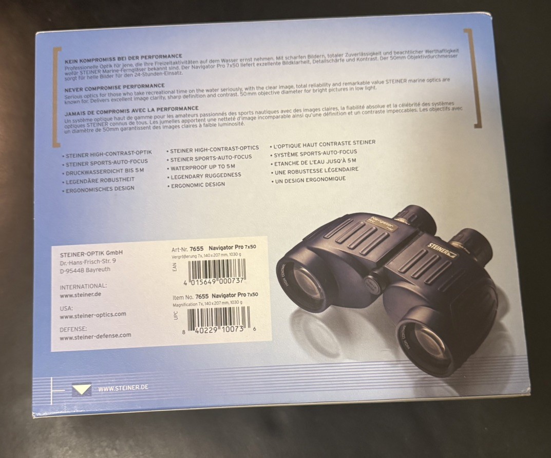 NEW Steiner Navigator 7x50 Waterproof Binoculars + SteinerFloat Strap