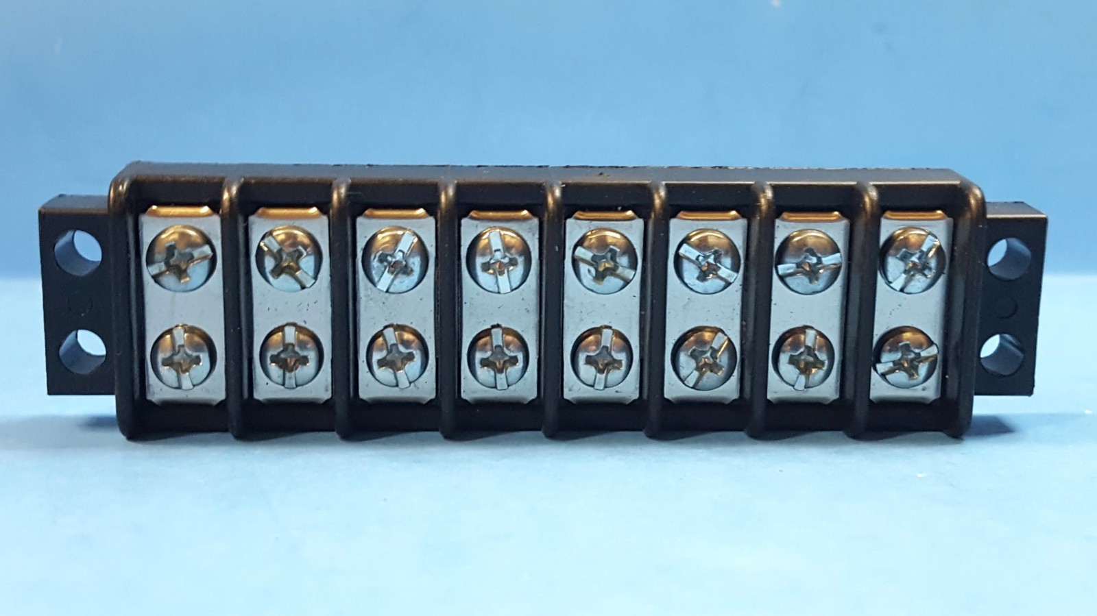 2PCS-BARRIER STRIP TERMINAL BLOCK, 38780-0108, BEAU/MOLEX, 8POS., 2ROW, 22-14AWG