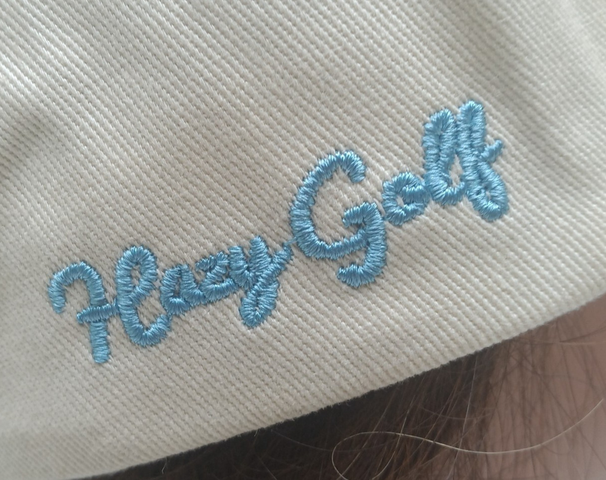 Hazy Golf Off White Snap Back Cap Hat w/ "H G" Embroiled