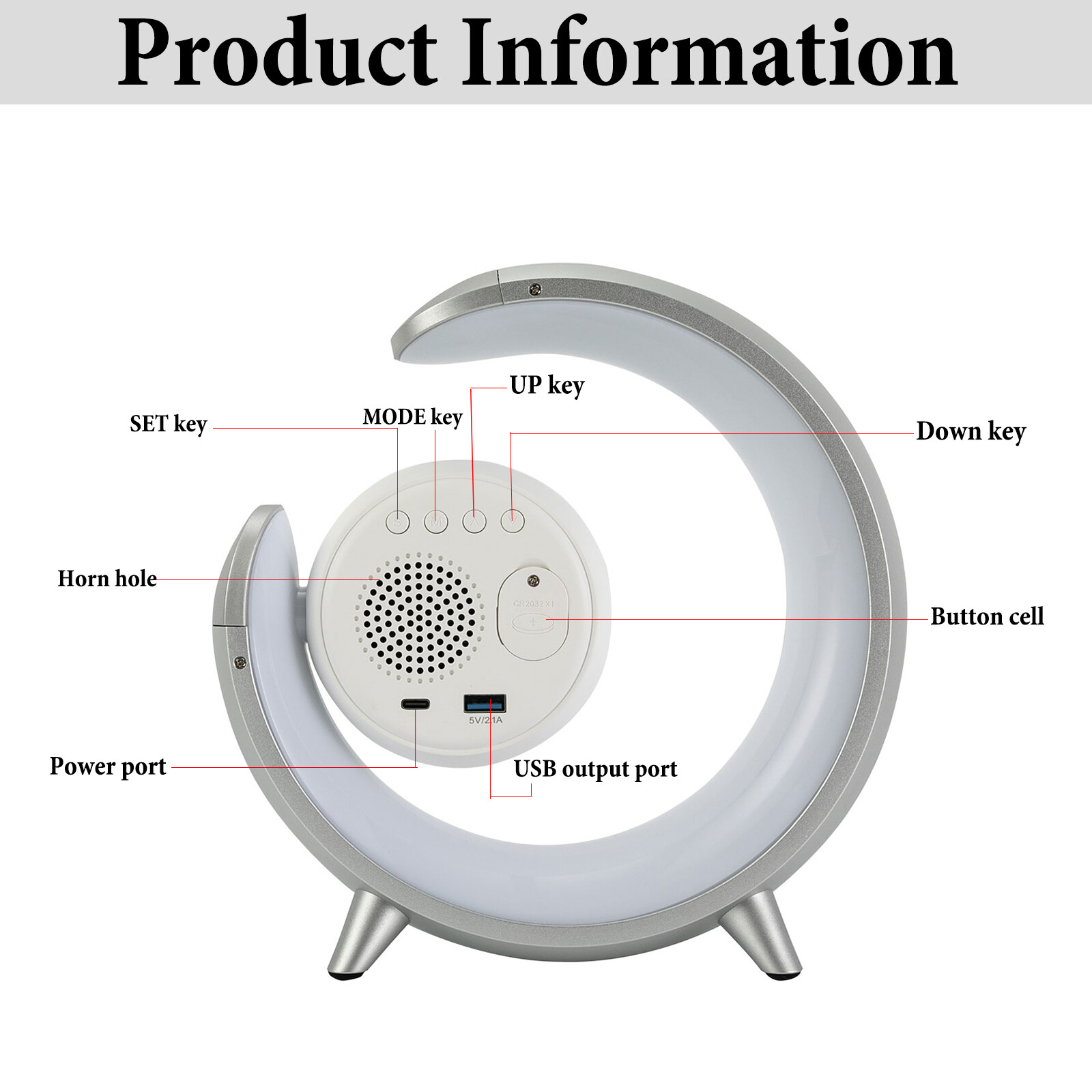 USB LED DeskHome Office Study Bedside Night Light Reading Lamp,Round,Touch Contr