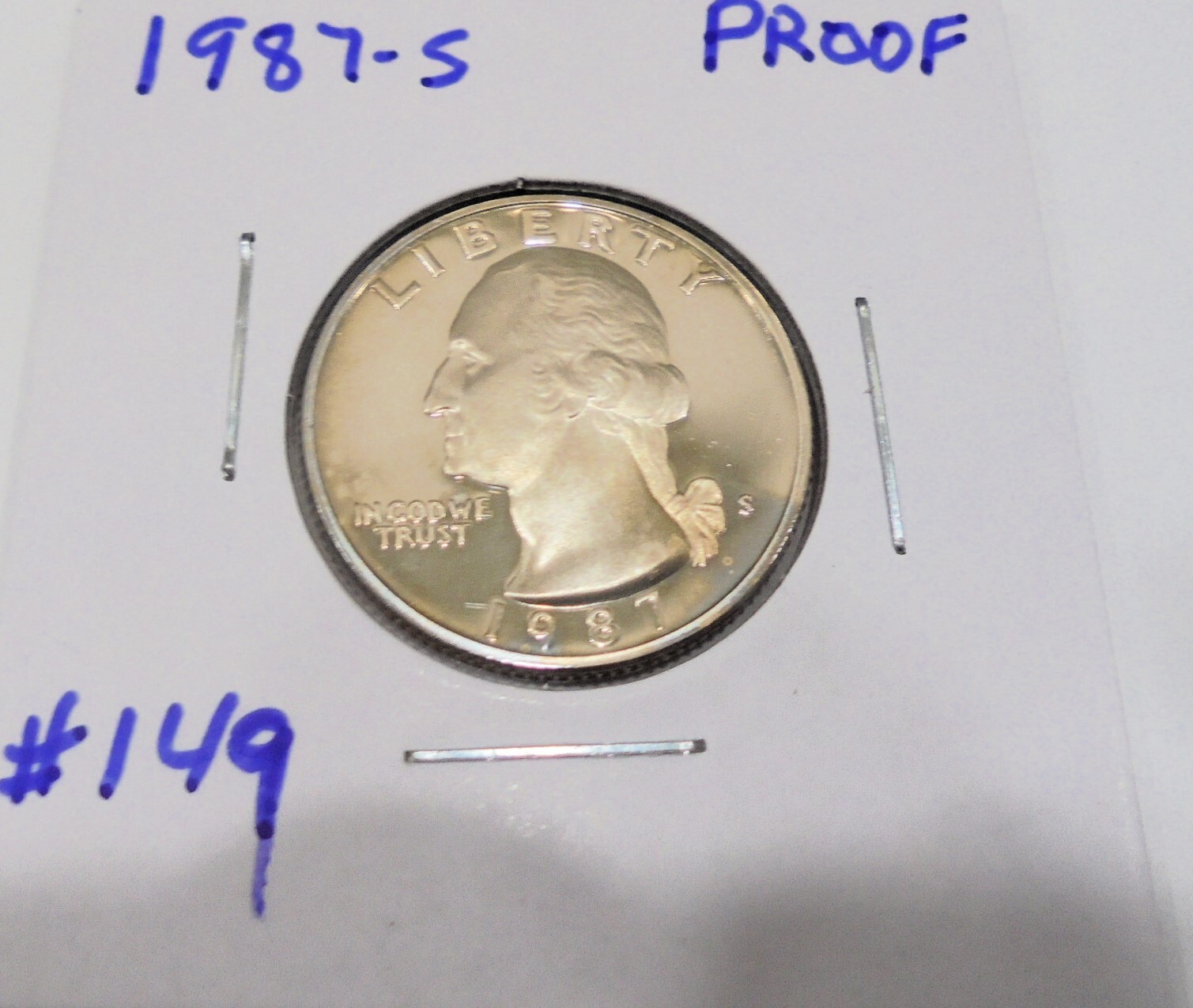 NICE 1987 s Proof Washington Quarter Deep Cameo # 149