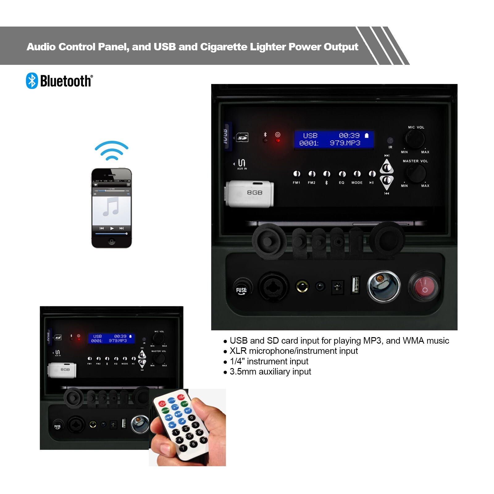 KoolMAX 40 Qt Cooler 350W Audio System Bluetooth Speaker Power Station -Refurber