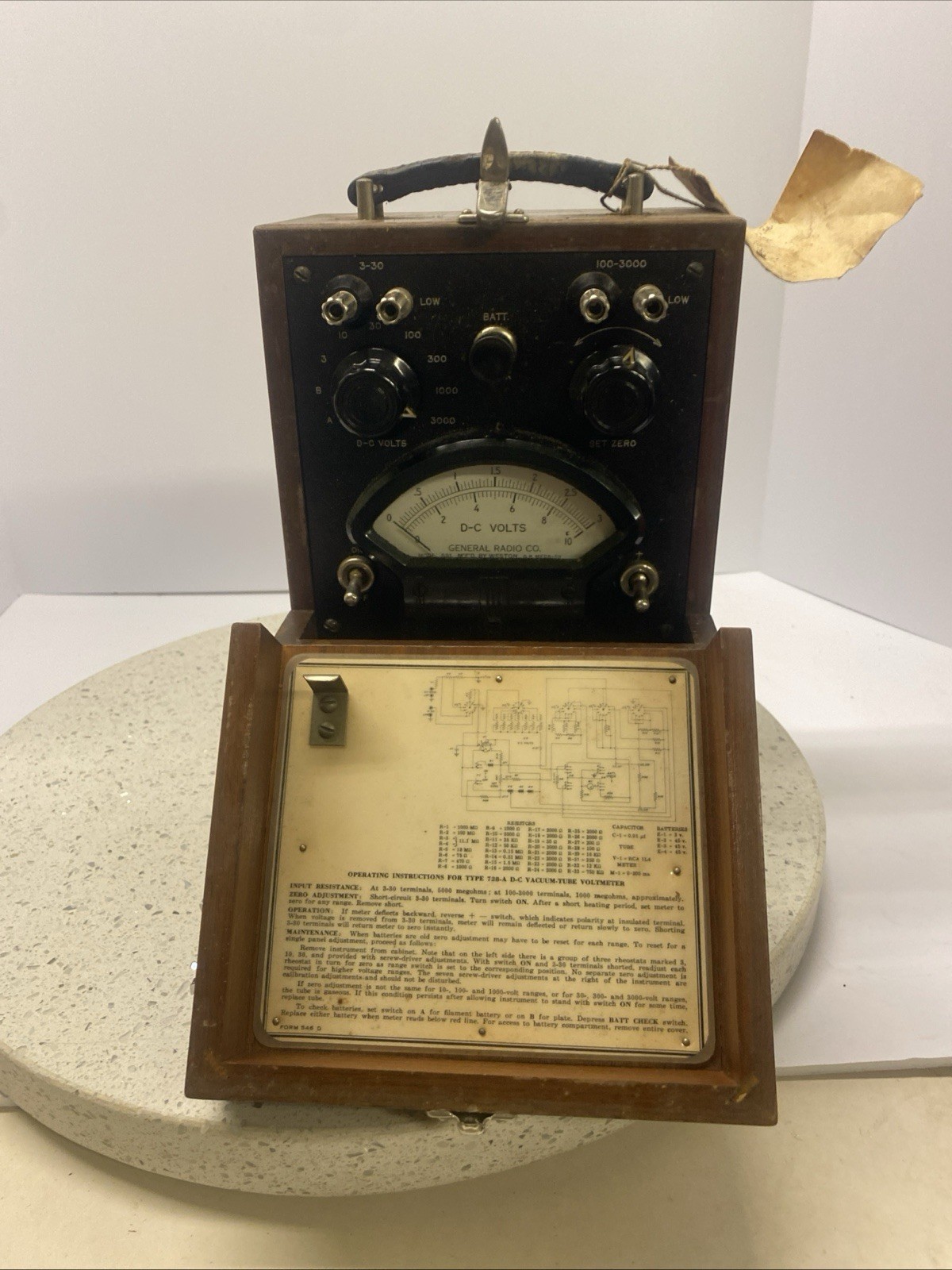 Rare General Radio Company Type 728-A D-C Vacuum-Tube Voltmeter US Navy
