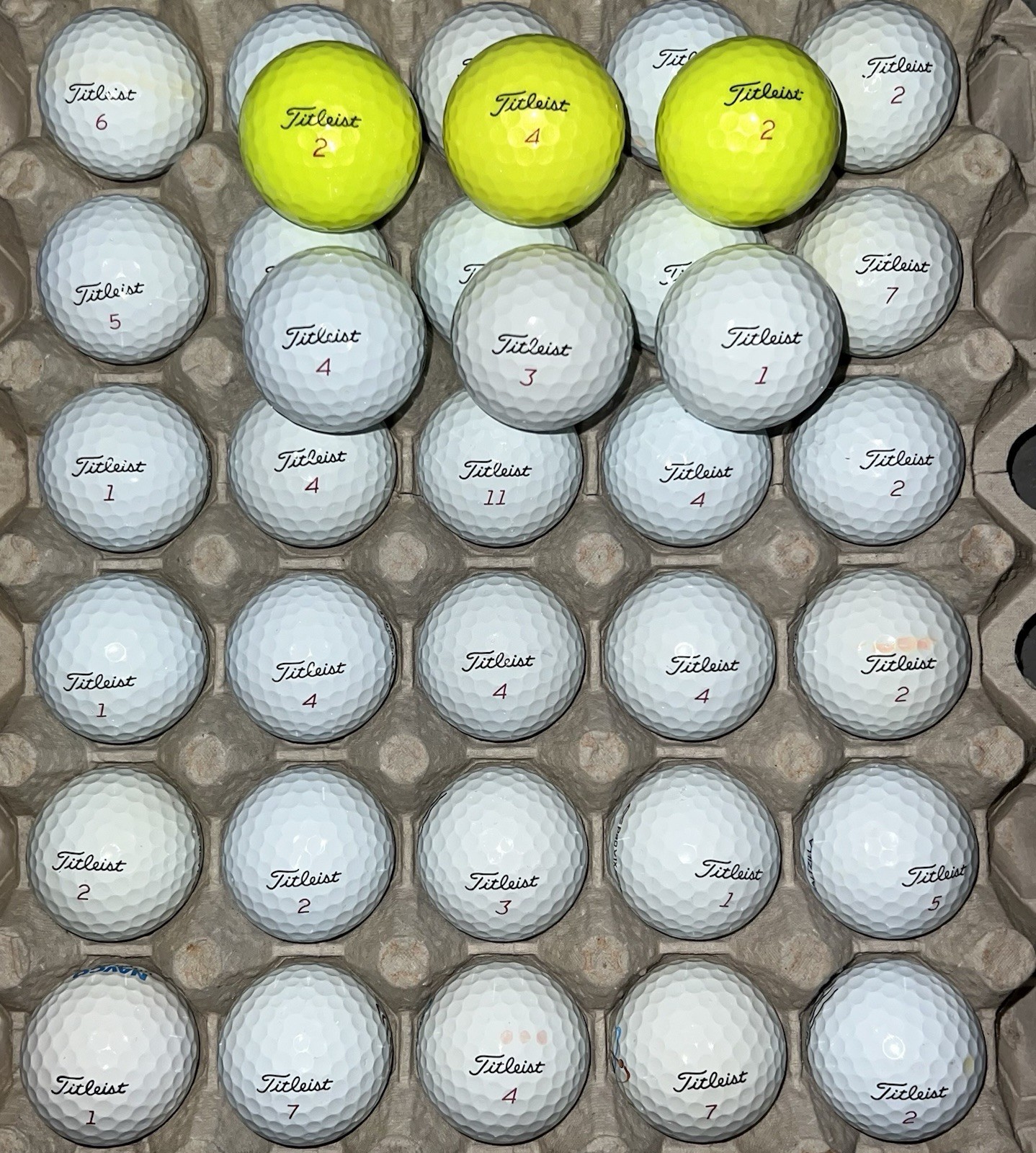 Titleist Pro V1x Golf Balls 36 Pack 5A Mint Used Near Mint AAAAA