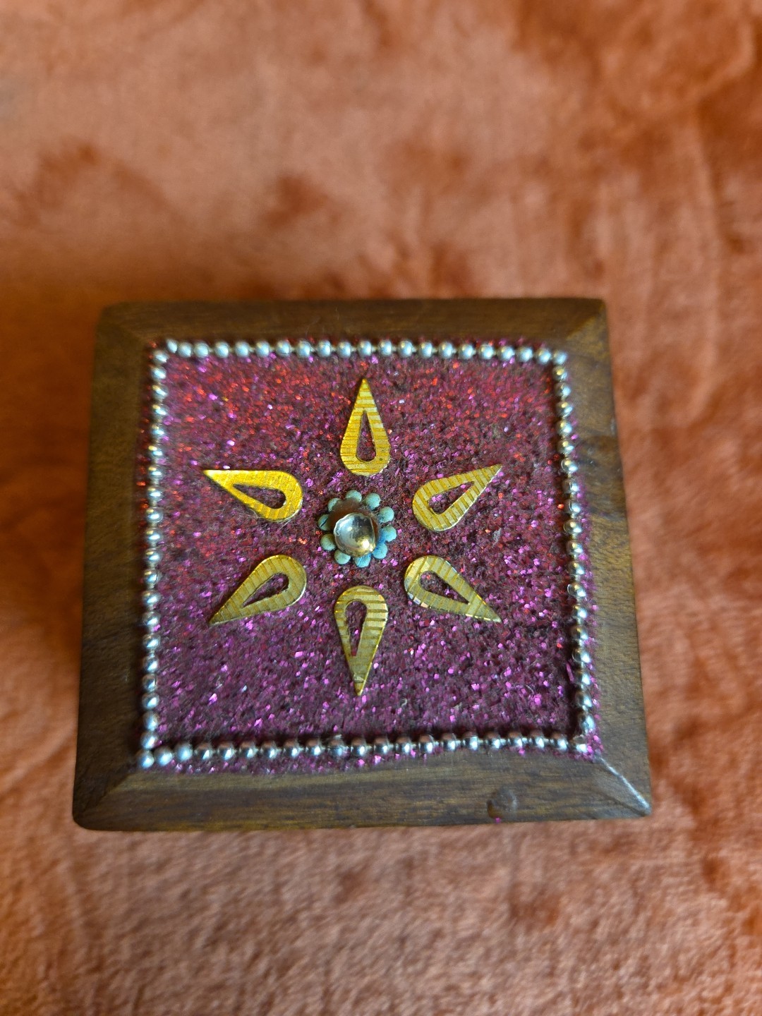 Adorable, Miniature Trinket Ring Box. Hand Made.