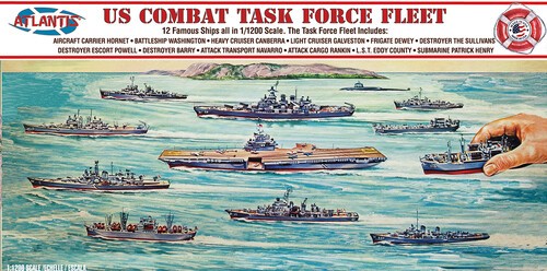 US Combat Task Force Fleet 12 Ships 1/1200 Scale Model Kit [New Toy]
