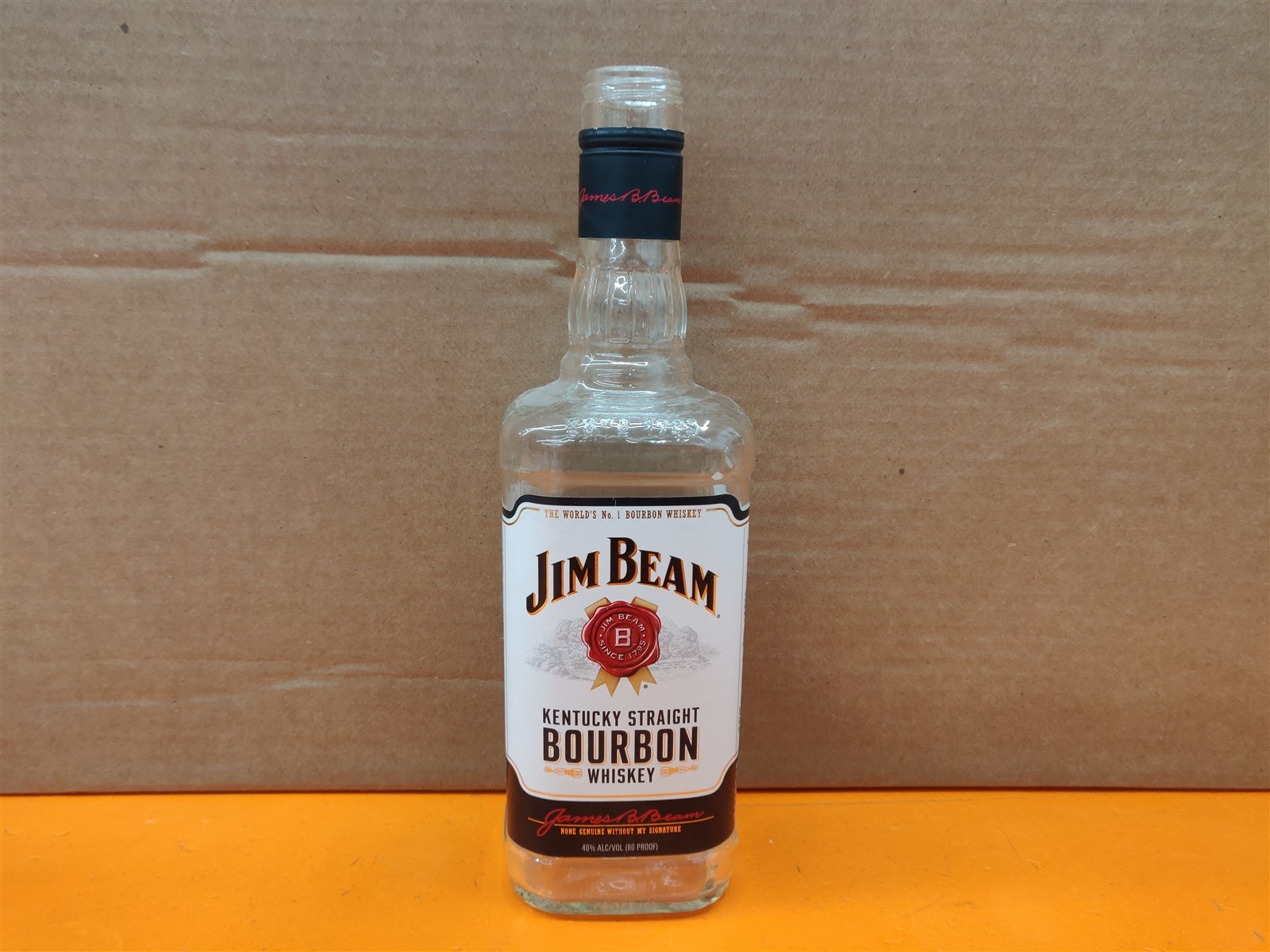 ⭐️⭐️⭐️⭐️⭐️ EMPTY 750mL Jim Beam Kentucky Straight Bourbon Whiskey Bottle