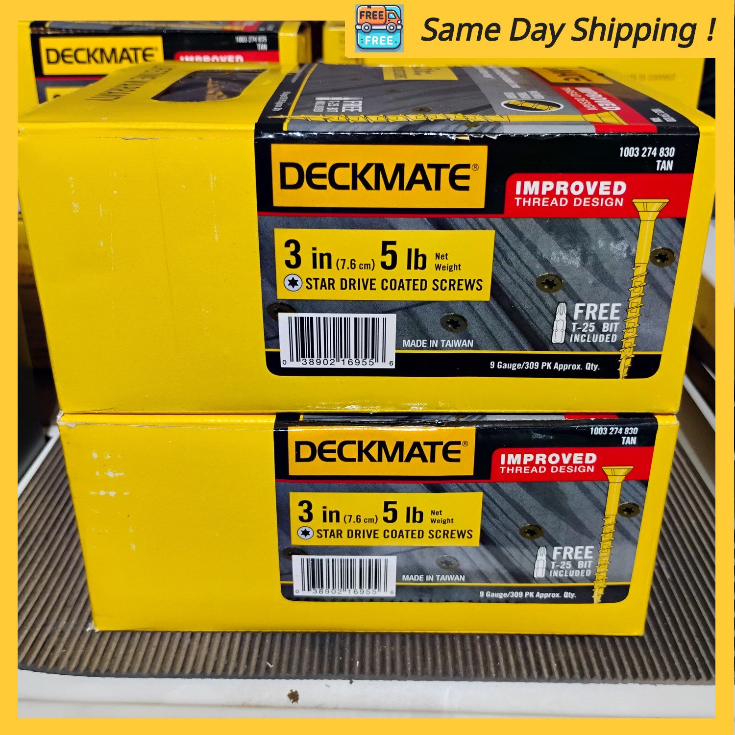 10 lbs Deckmate Deck Screws Star Flat-Head Wood #9  x 3in. (618-Piece)