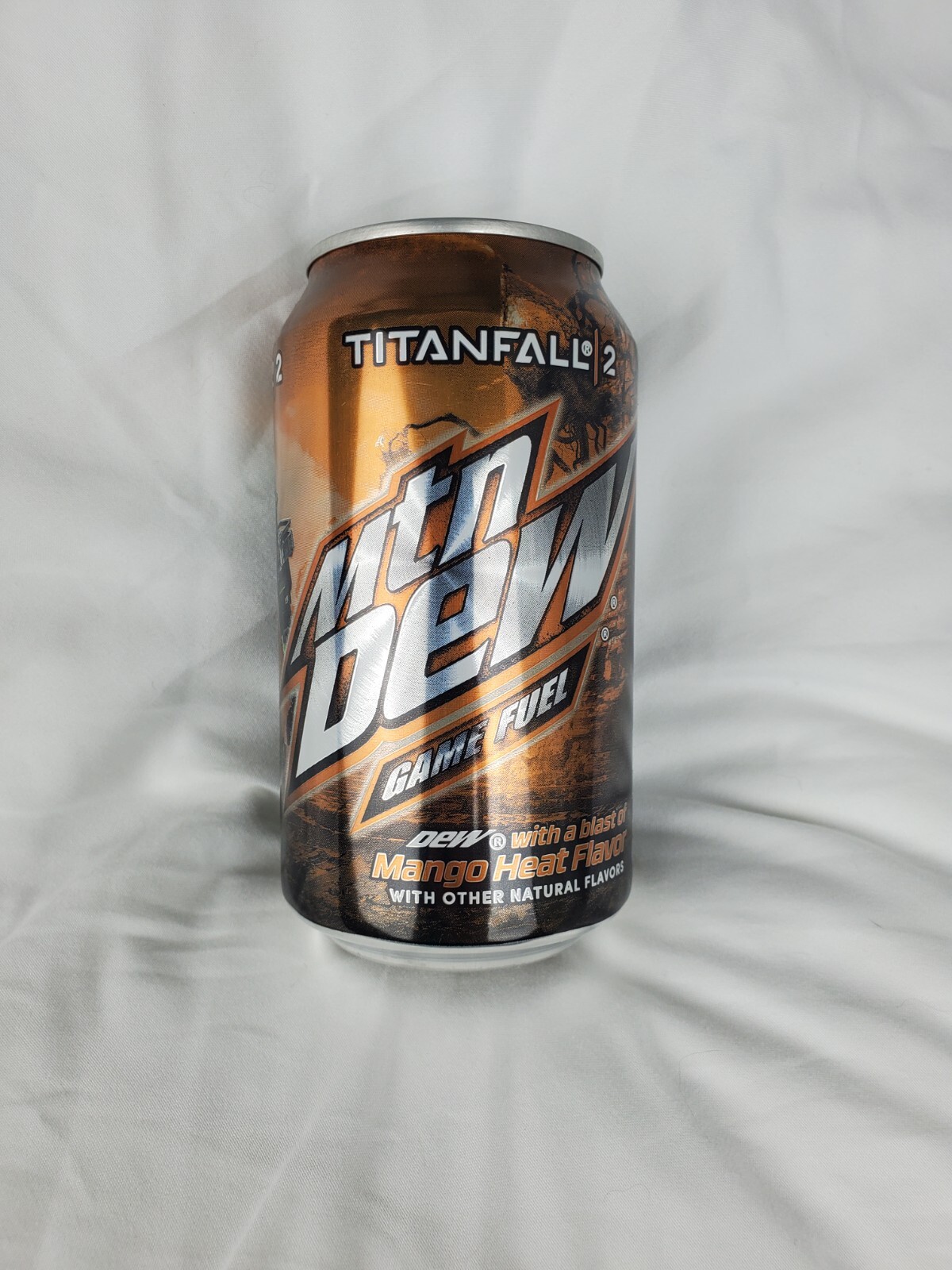 (Discontinued) 2016 Mtn Dew Game Fuel Mango Heat - unopened can of Mountain Dew
