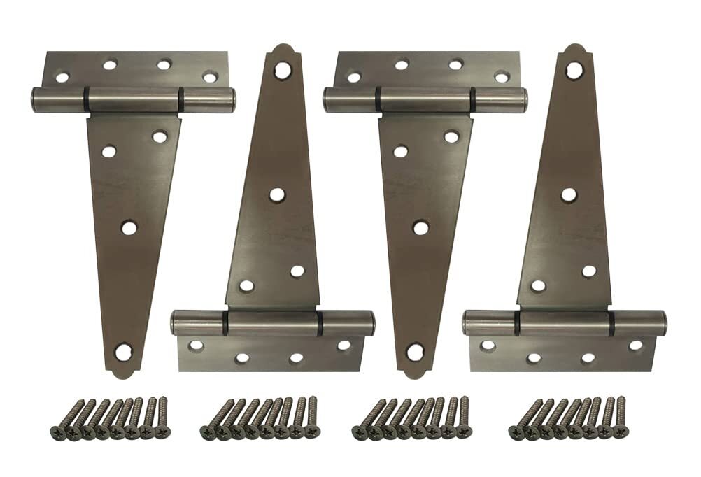 Stainless Steel Extra Heavy Tee Hinge 6" x 2.5mm with Stainless Screws & Hing...