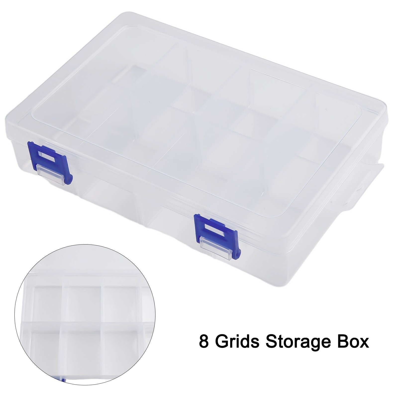 Bead Storage Box Container Adjustable Compartment Display Organizer Dustproof