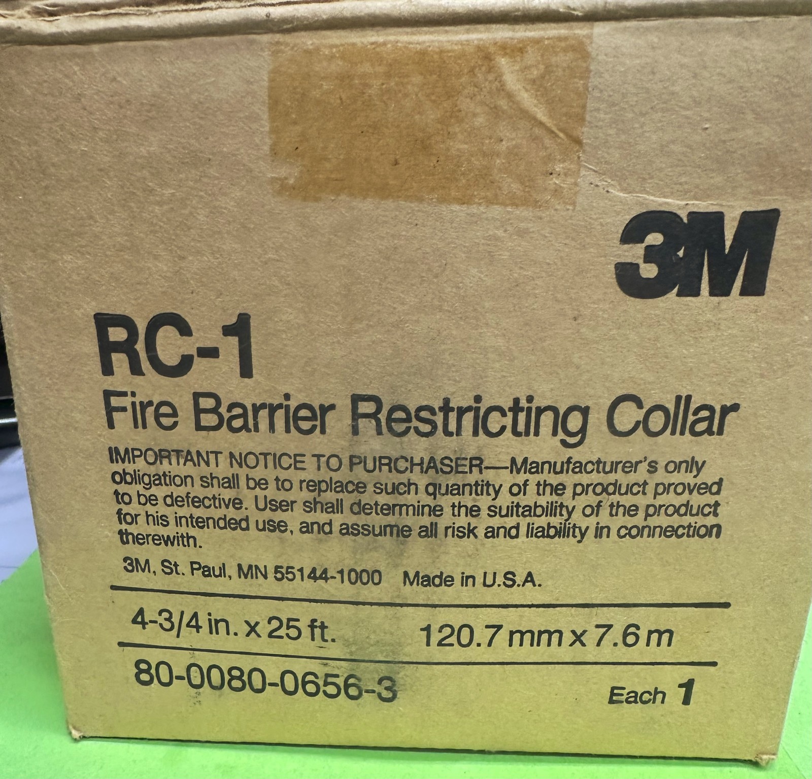 3M RC-1 Fire Barrier Restricting Collar 4-3/4" X Approx 20-23ft