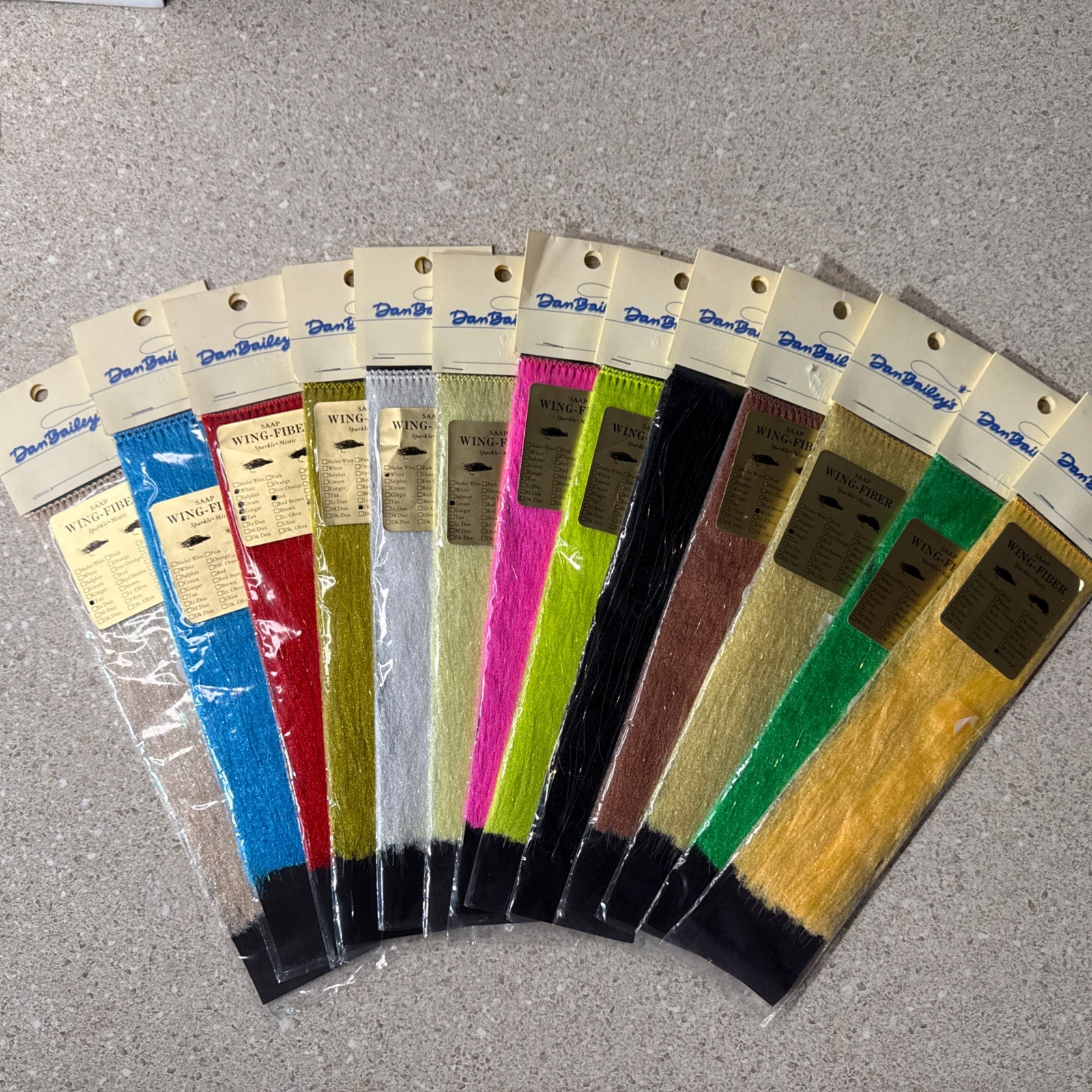 Dan Bailey's Wing-Fiber for Fly Tying - 13 Packs