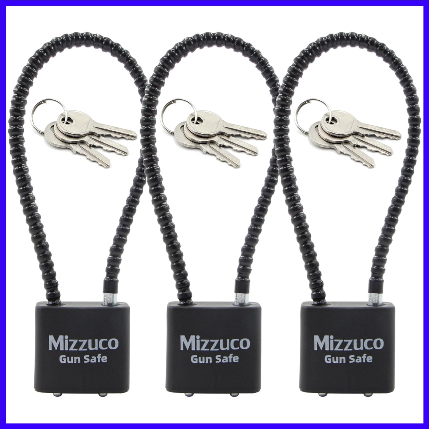 Cable Gun Locks with Keys Simple Operation 8.5" Compatible with Pistols, Hand...