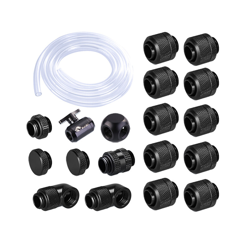 Azieru G1/4" Soft Tube Fitting Kit For OD 13/16mm Water Cooling Accessories DIY