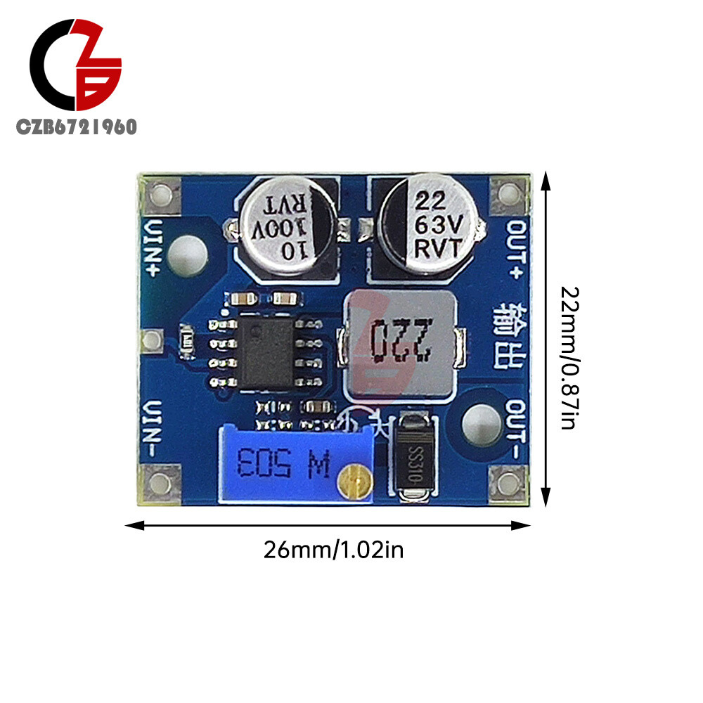 Mini DC-DC Step-Down Power Module Buck Converter 5-80V to1-62V Adjustable 1.5A