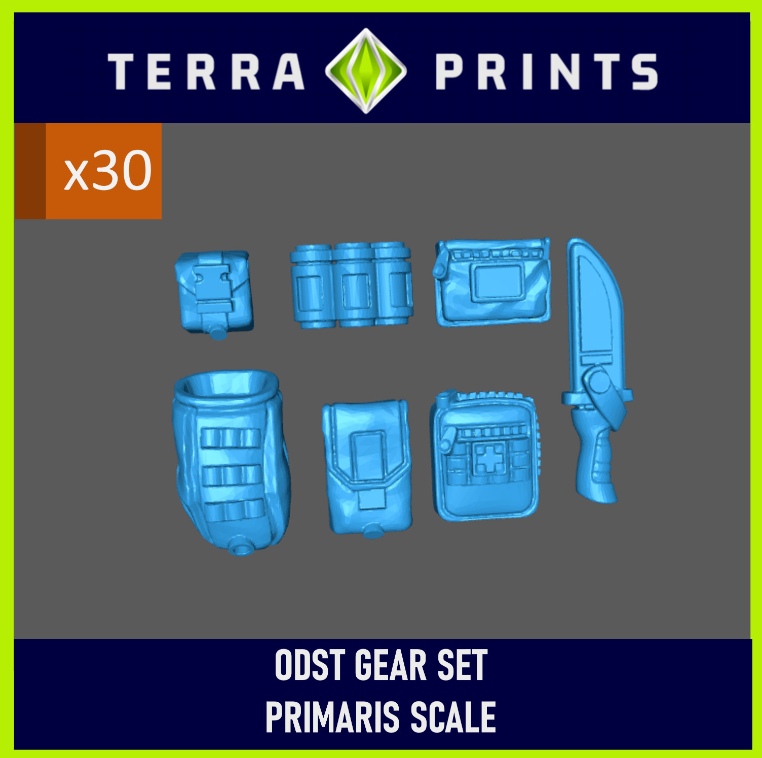 ODST POUCHES and Bits - MODEL Bit (30x) - compatible with sm marines
