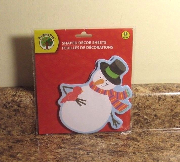 Snowman Bulletin Board Room Decor Teacher Supplies Set of 36  NEW