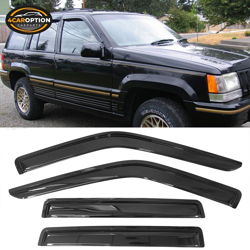 Fits 93-98 Jeep Grand Cherokee Window Visors Rain Sun Guard Vent 4Pc Set