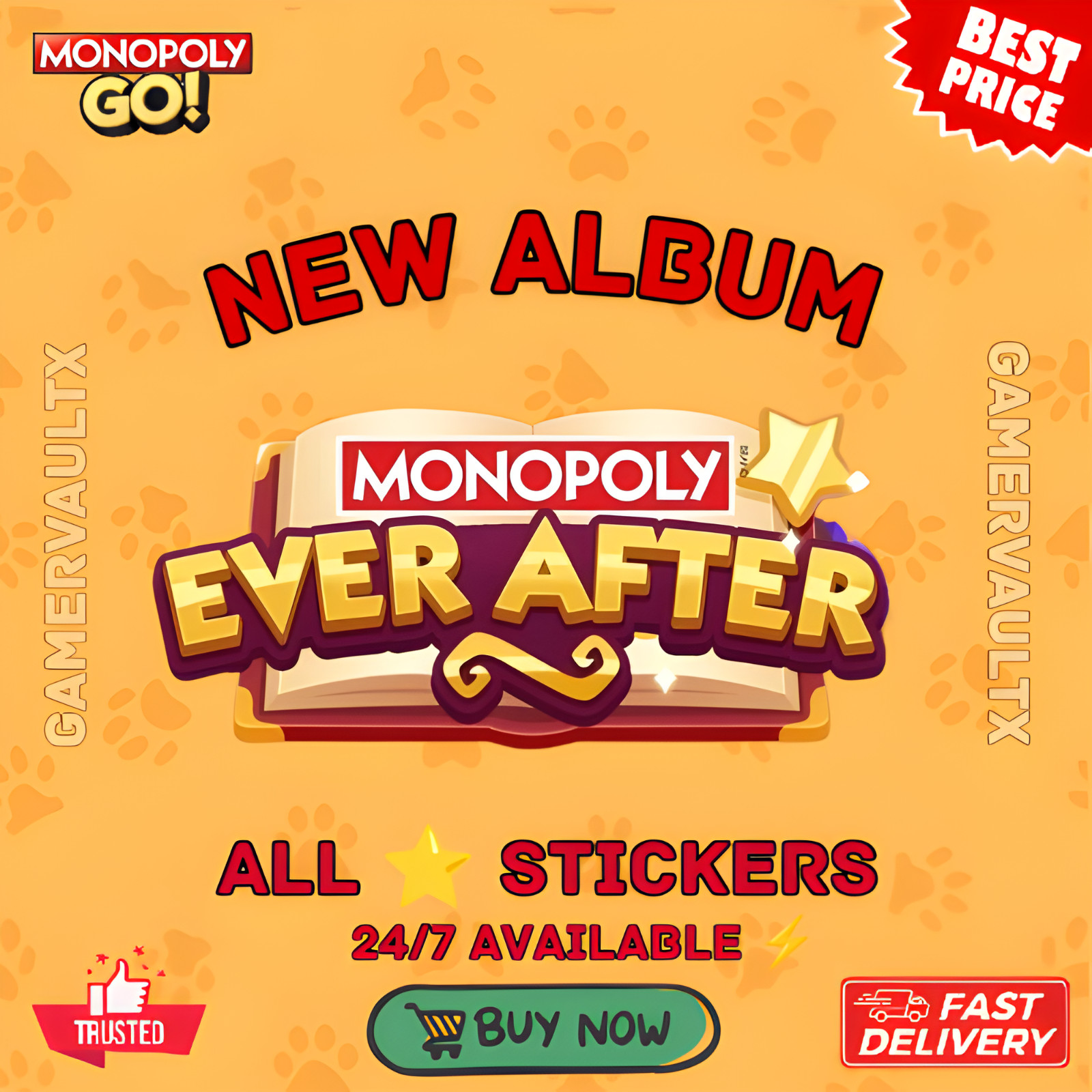 Mono_Poly Go Ever After 1-6 Star Stickers Fast and Cheap (Read Description)