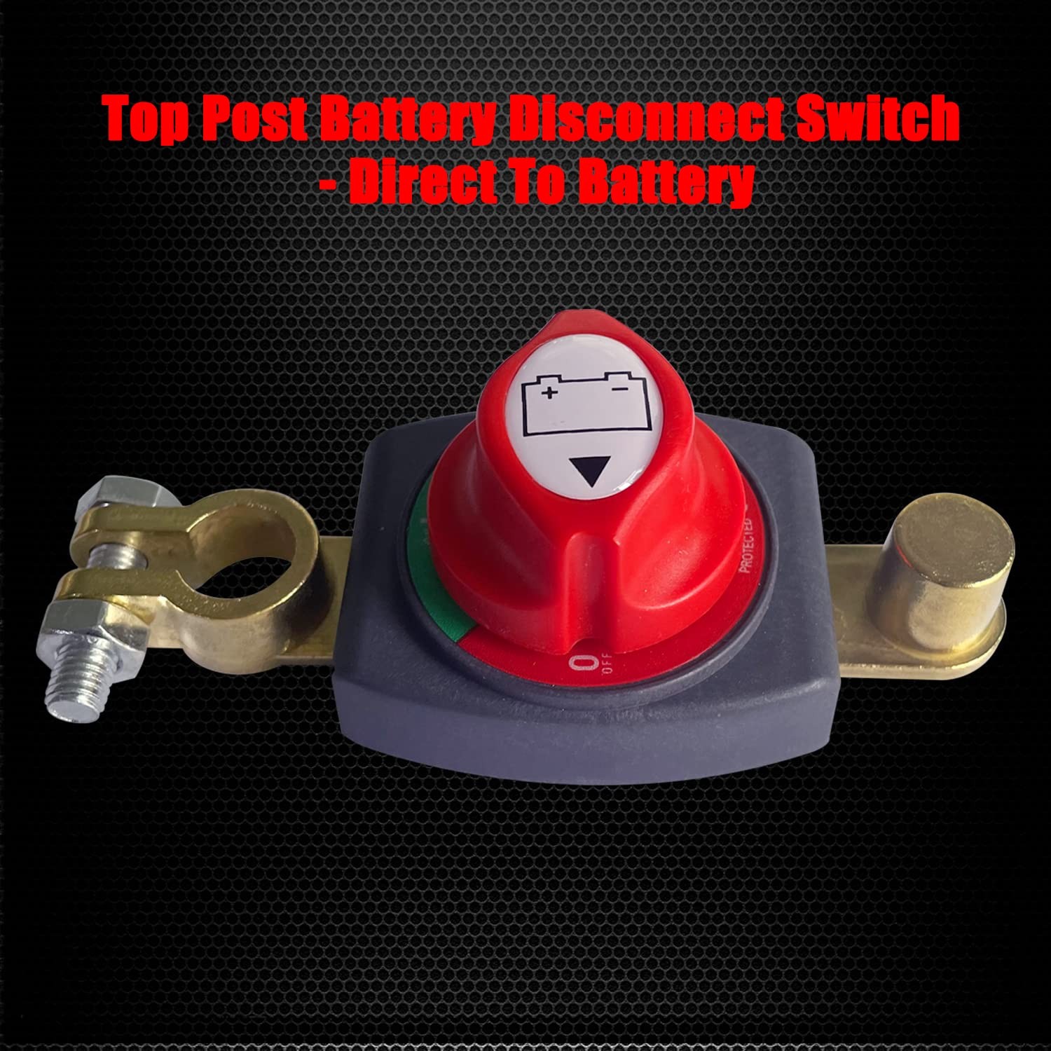 Ampper Top Post Battery Disconnect Switch 12V - 48V, Marine Post, Direct