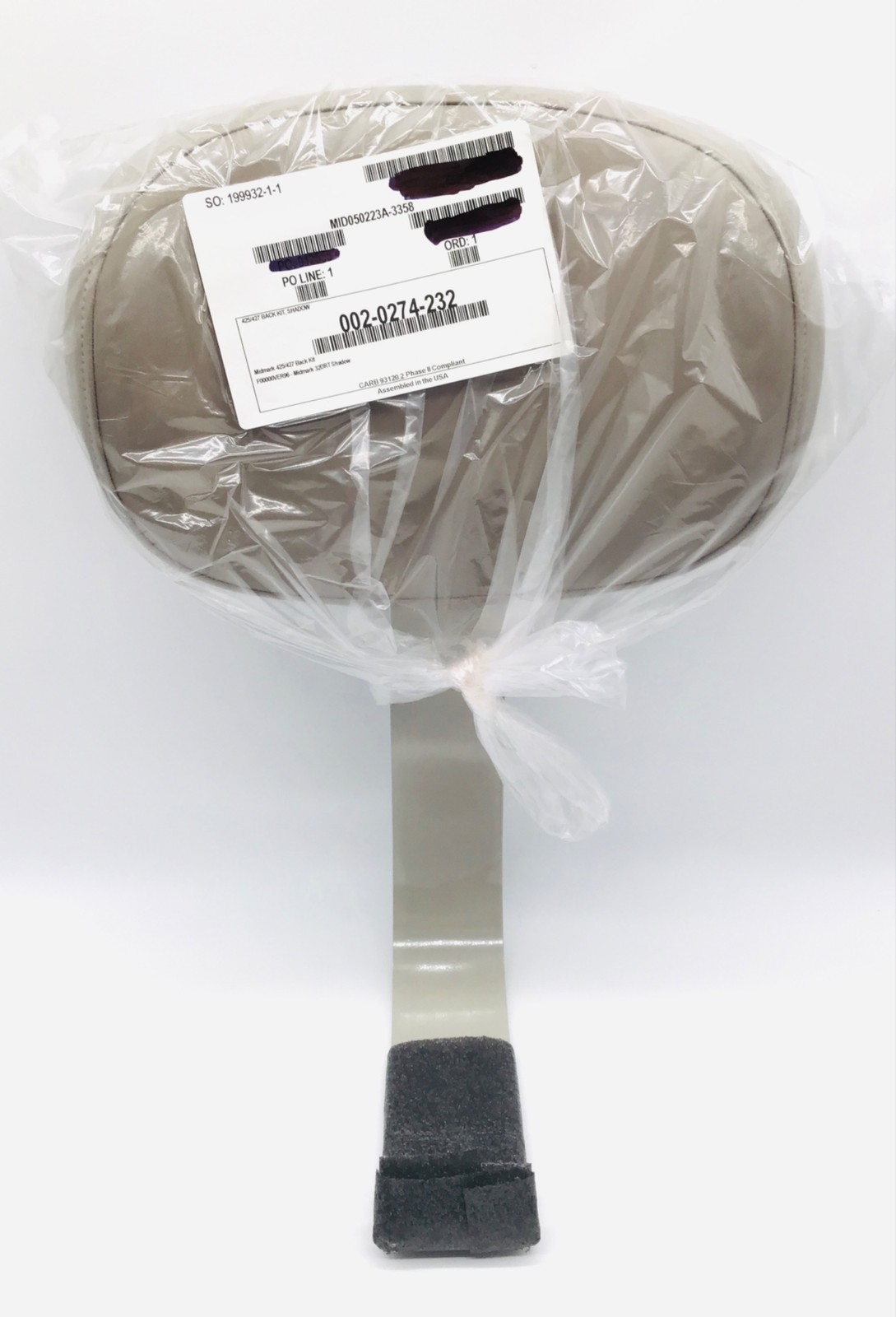 Midmark 425/427 Air Lift Physician Stool Back Kit Color Shadow - NEW