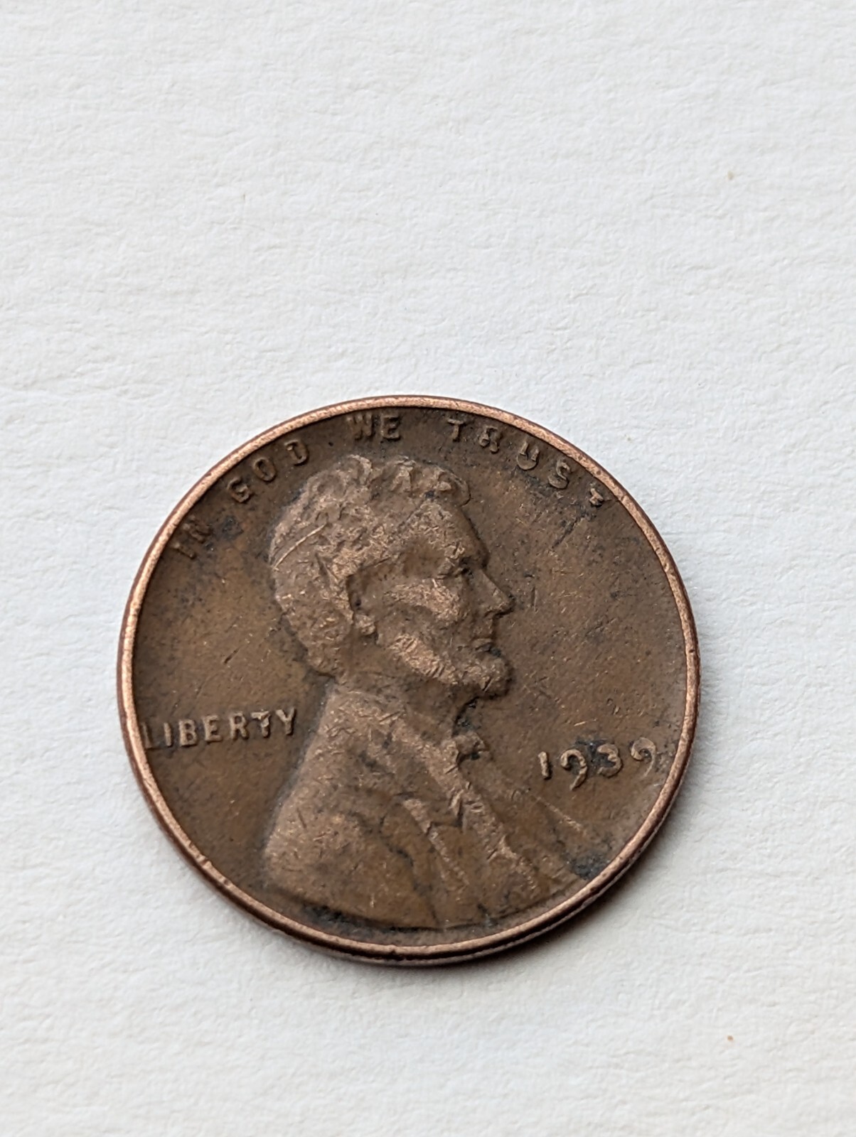 1939 Lincoln Wheat Penny Error (trust - T)