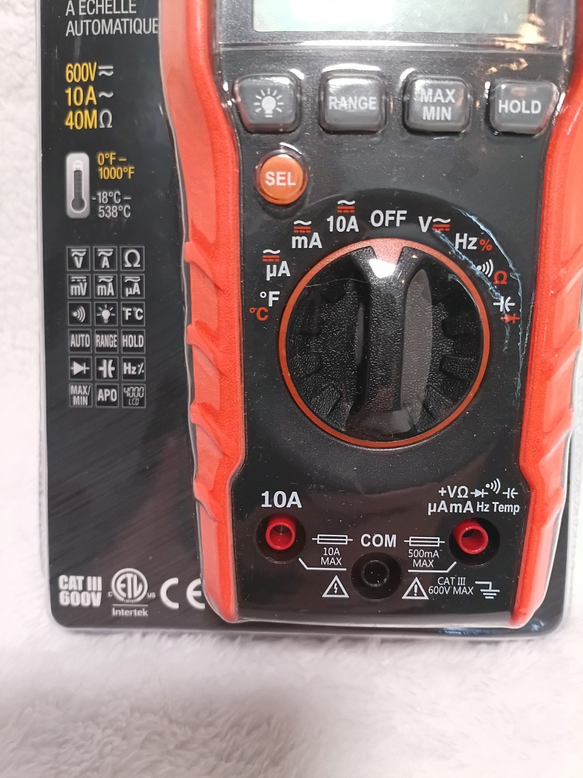 Klein Tools Auto Ranging Digital Multimeter MM400 600V 10A 40M