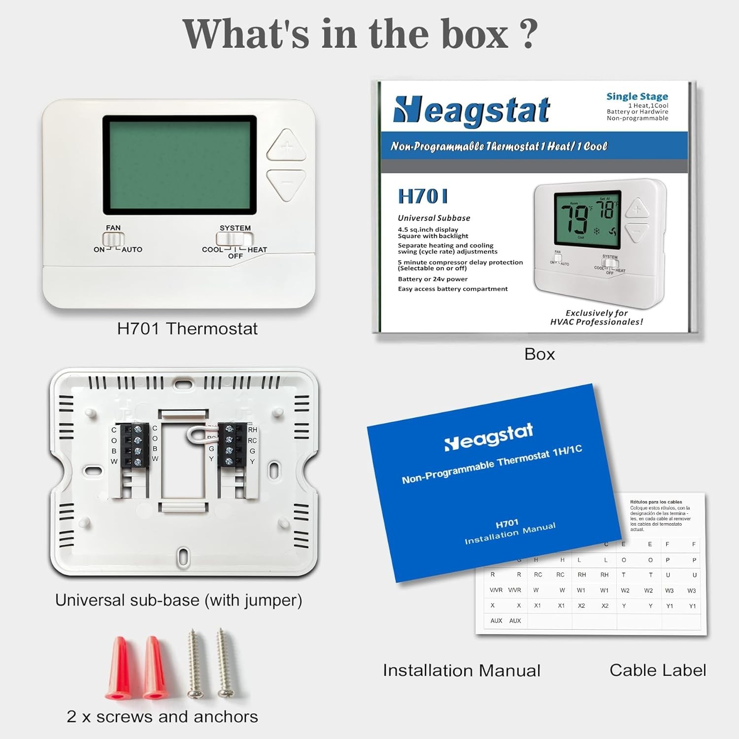 User-Friendly Thermostat for Ventilation & Air Conditioning