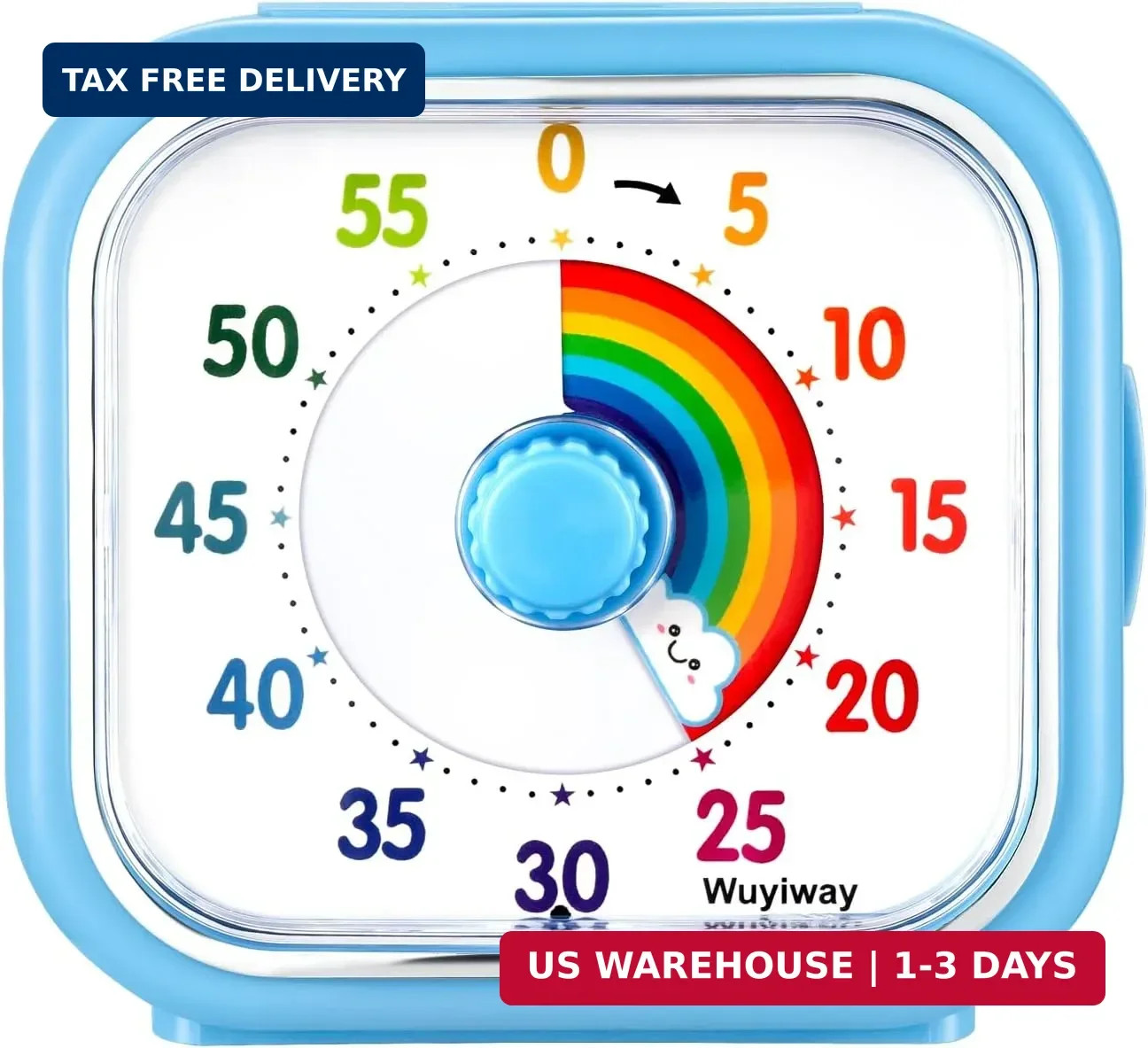 Visual Timer for Kids and Adults, Rainbow Disk 60 Minute Countdown Pomodoro Time