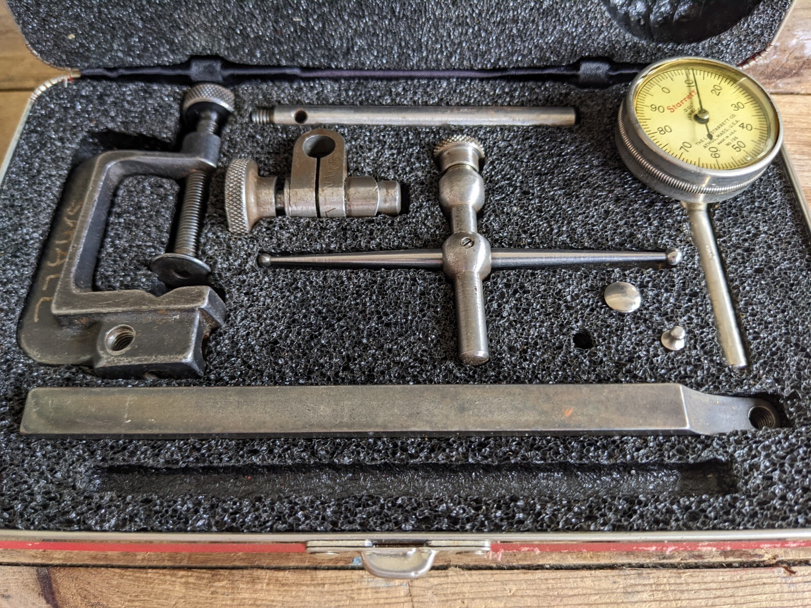 Vintage STARRETT 196 Dial Test Indicator Original Case/Box.