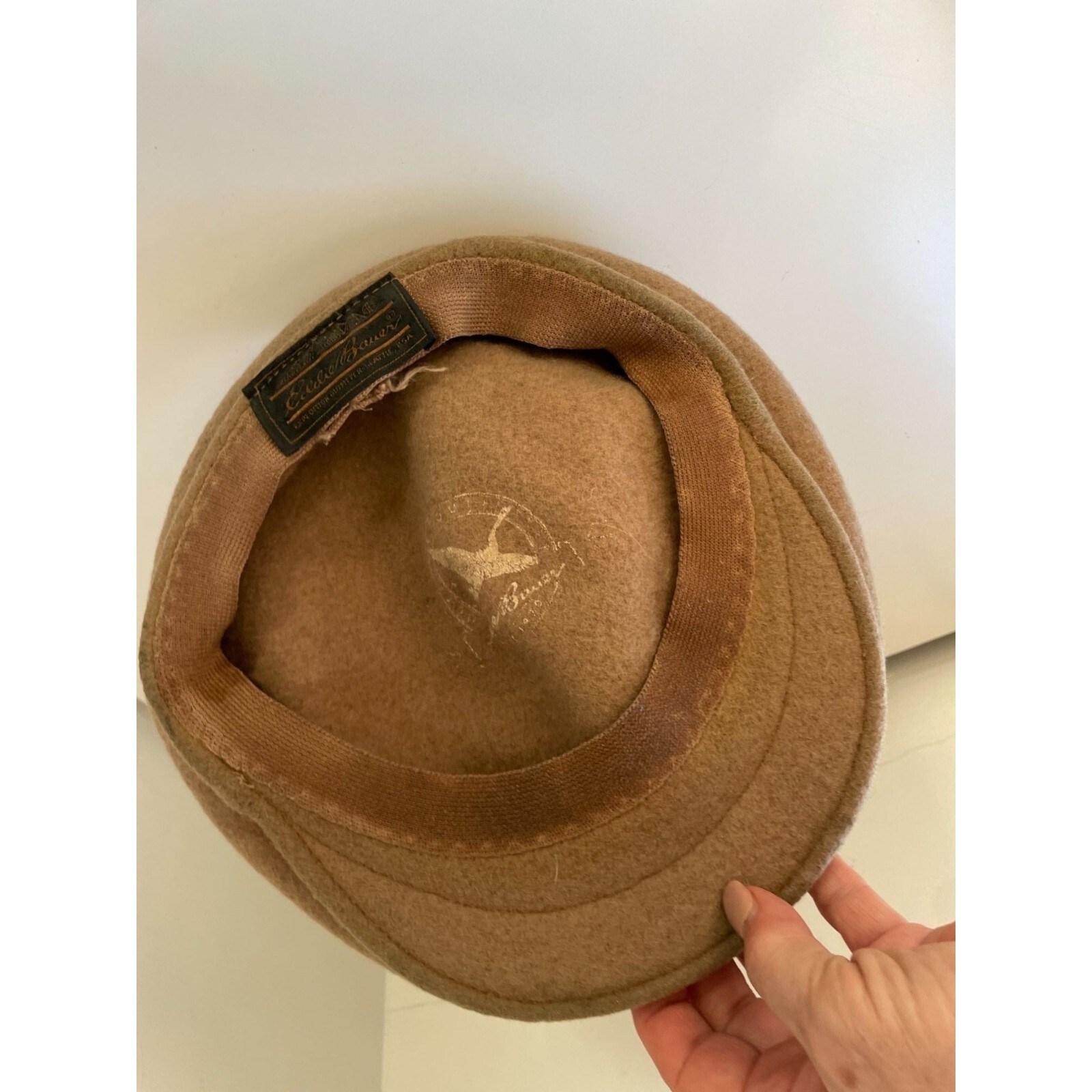 Eddie Bauer Kids Flat Newsboy Wool Cap Brown