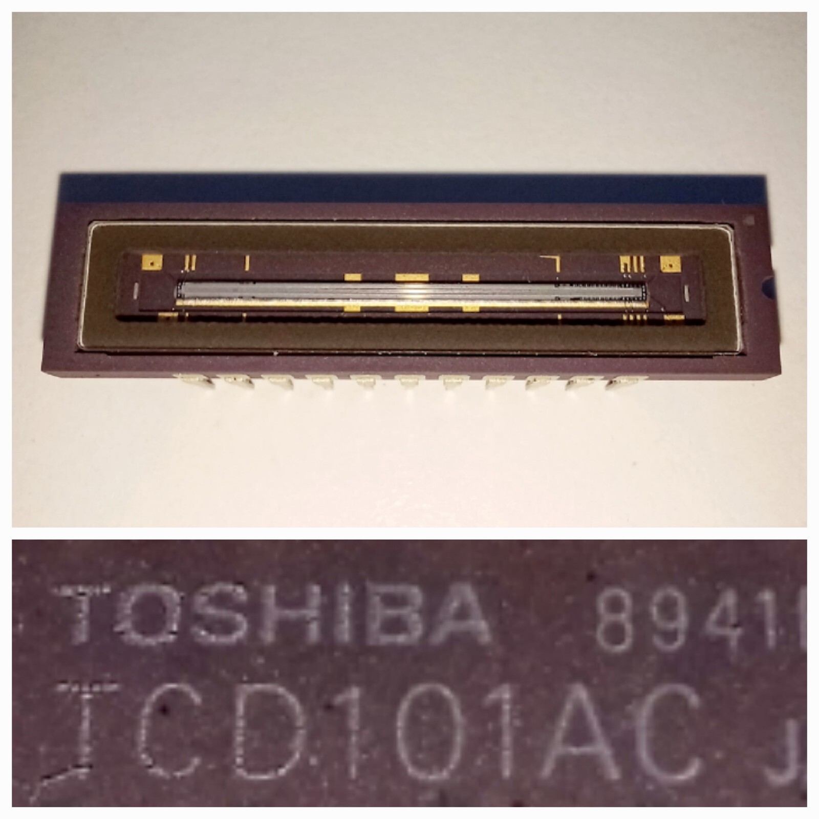 Toshiba TCD101AC  Spectrometer Detector Sensor CCD Linear IC CHIP RARE Ceramic