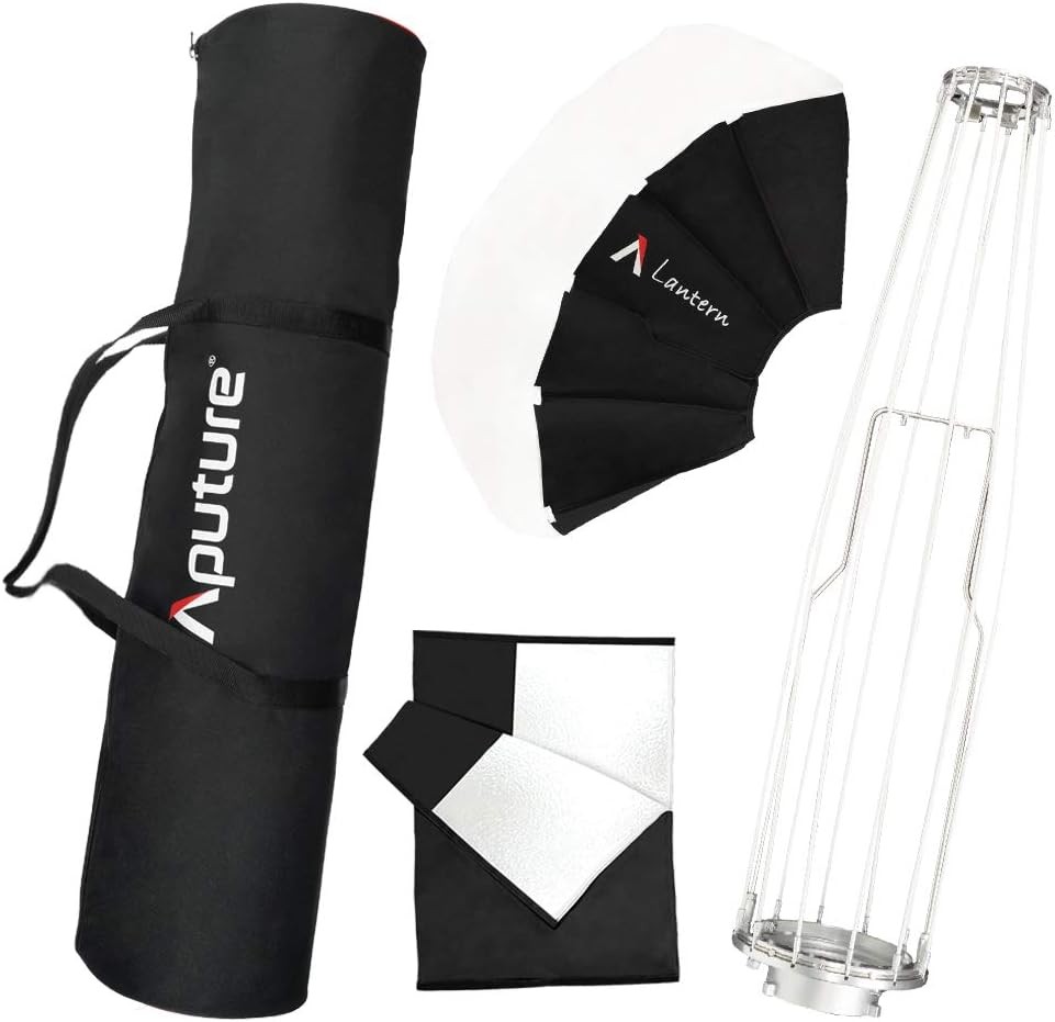 Aputure Lantern Softbox Soft Light Modifier,26inch, Quick-Setup black, white