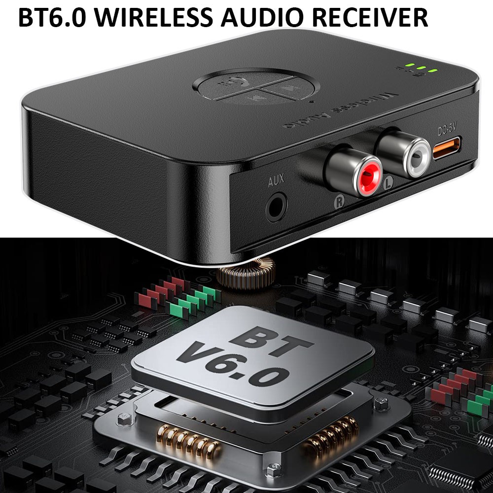 Bluetooth V6.0Audio Receiver Music Streaming Sound System Smartphone Tablet Home
