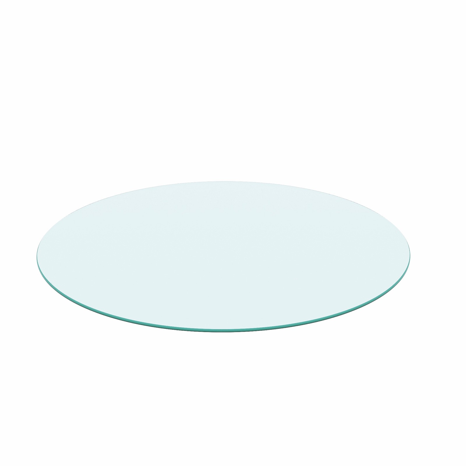 20-inch round tempered glass desktop, 1/4 inch thick transparent glass