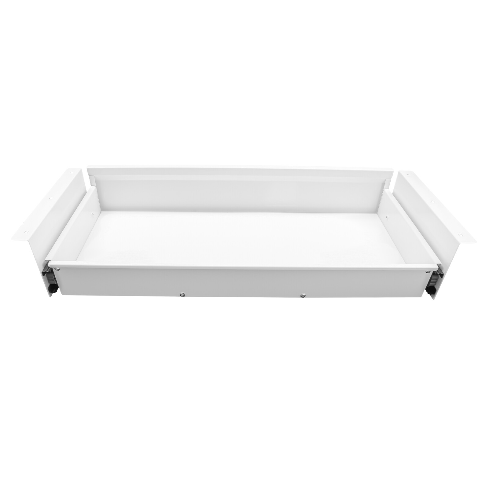 22" Desk Drawer Organizer Tray, Slide Out Office Under Desk Organizer Tray White