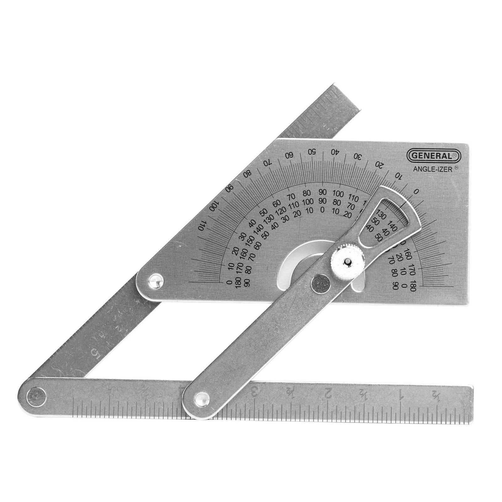 General Tools Protractor and Angle Finder #39, Stainless Steel, Outside,...