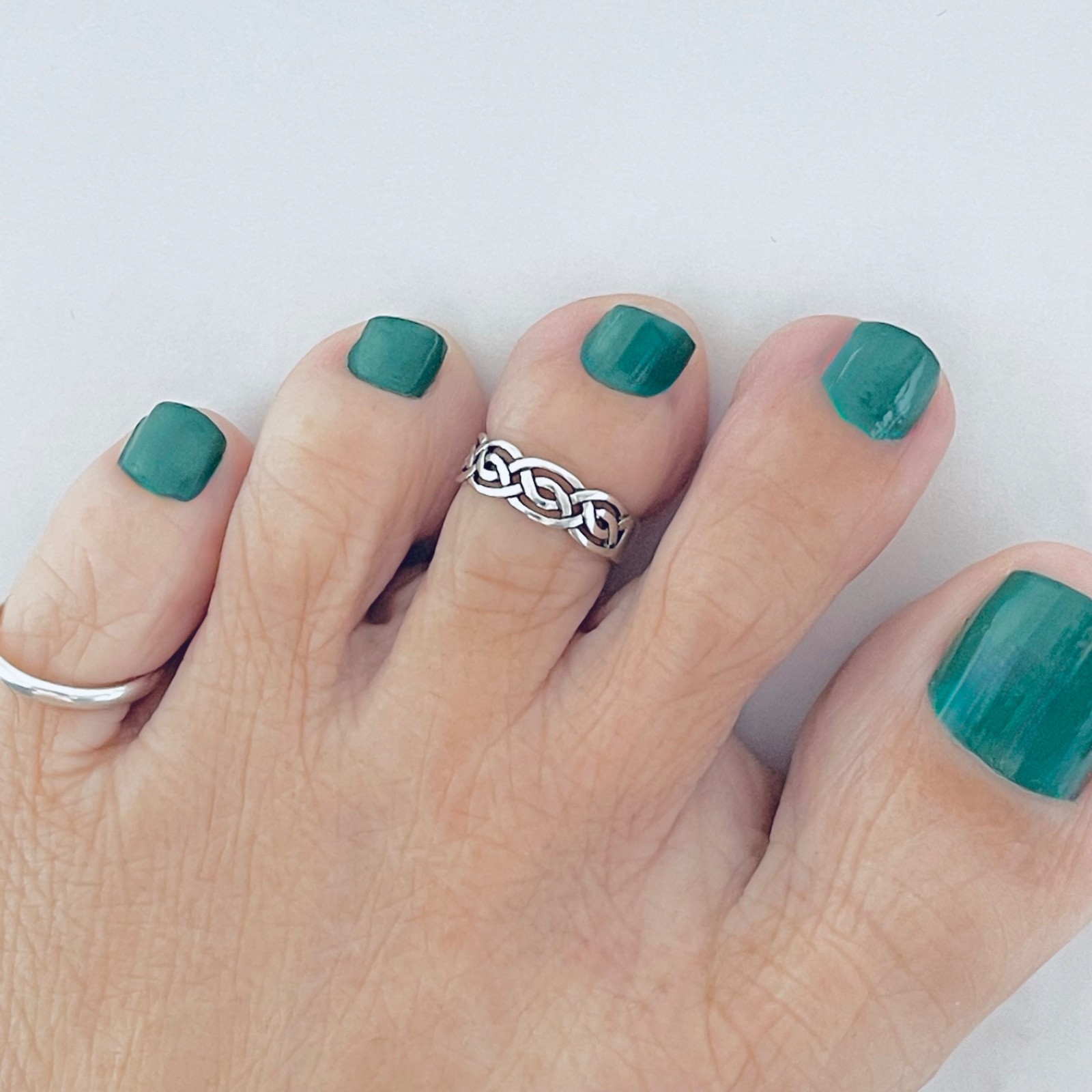 Sterling Silver Celtic Toe Ring, Silver Rings, Celtic Ring, Infinite Knots Ring