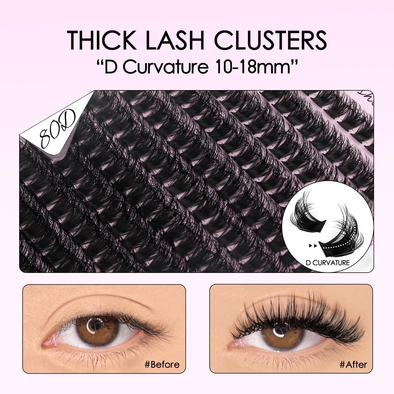Lash Clusters Kit 80D 10-18mm Volume Eyelash