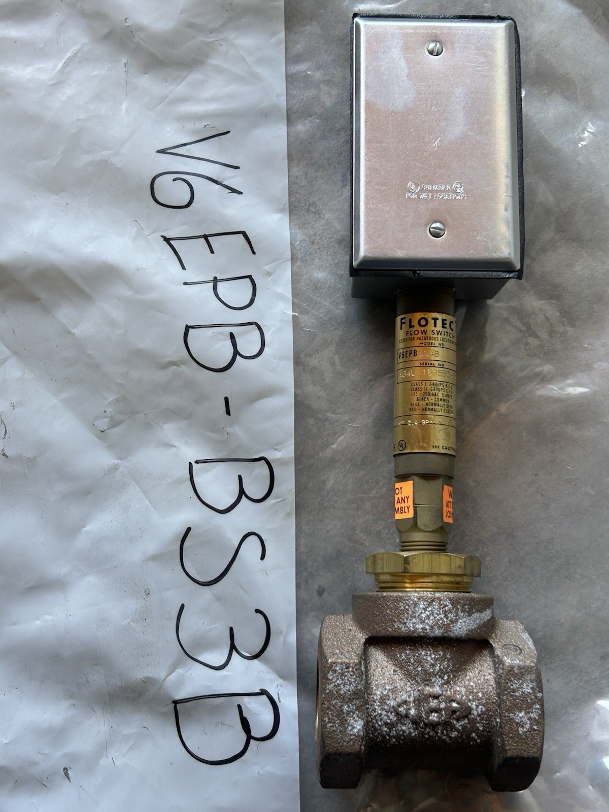 Flotect Drain-All High Liquid Level Float Switch V6EPB -BS3B for Haz Loc - NEW