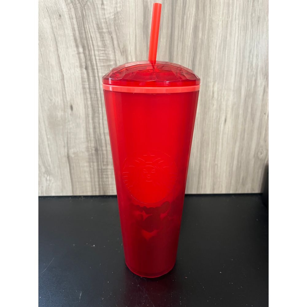 Starbucks 2022 Valentine's Day Limited Edition Hearts Ombre Dome  Tumbler