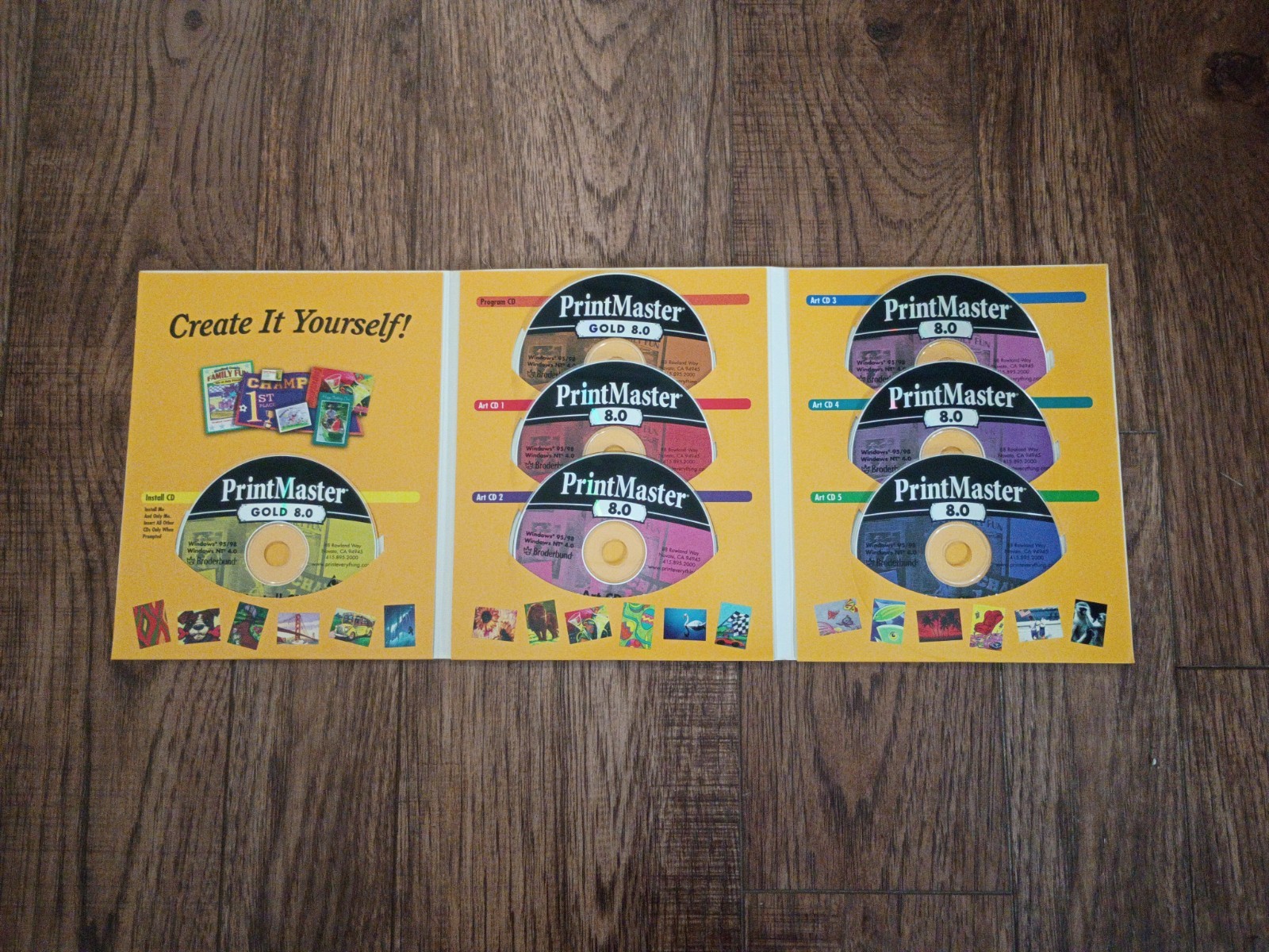 PrintMaster Gold 8.0 PC CD-ROM Vintage Windows 95/98