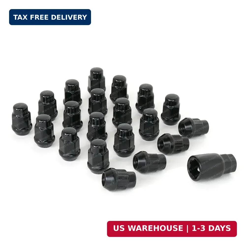 1997-2019 C5, C6, C7, Z06, ZR1, Grand Sport Bulge Acorn Lug Nuts with Wheel Lock
