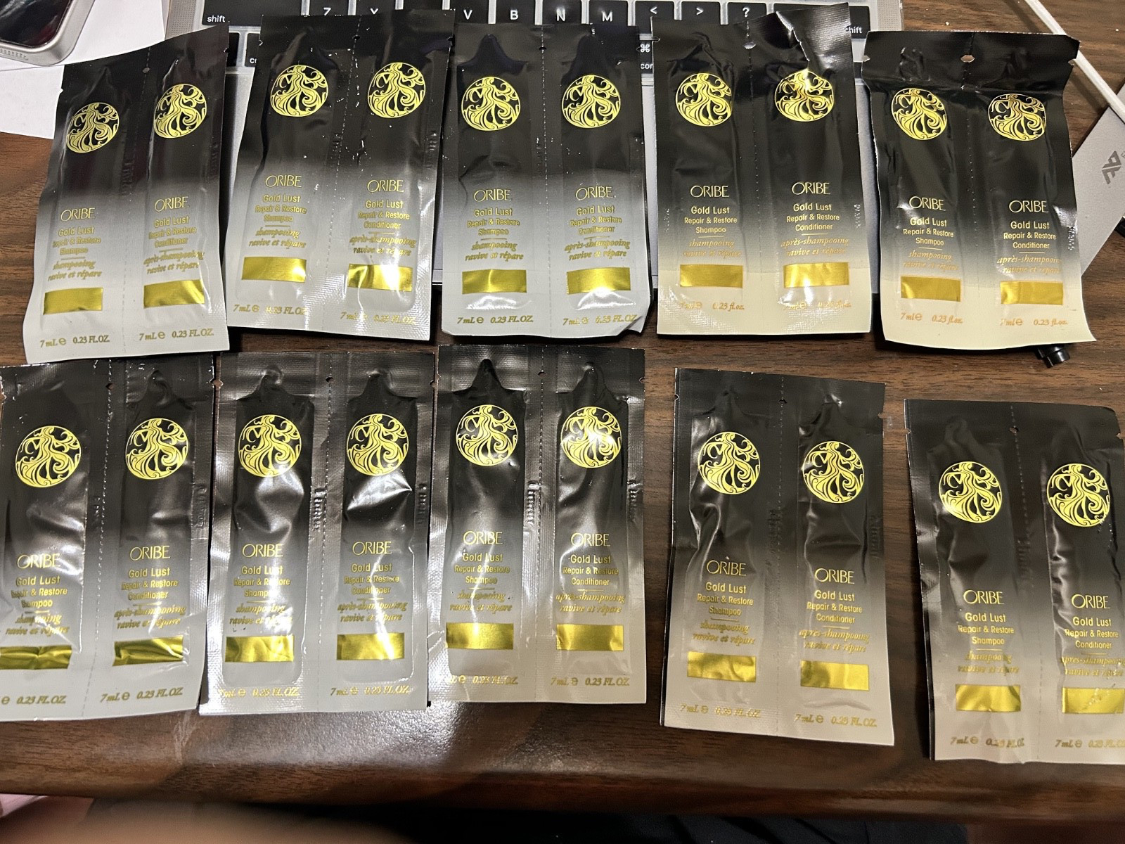 Lot Of 10 Oribe Gold Lust shampoo and conditioner Sample- 5ml Sealed
