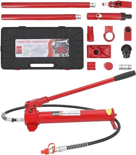✨10/12Ton Portable  Porta Power Kit Hydraulic Ram Auto Body Frame Repair Jack Ki