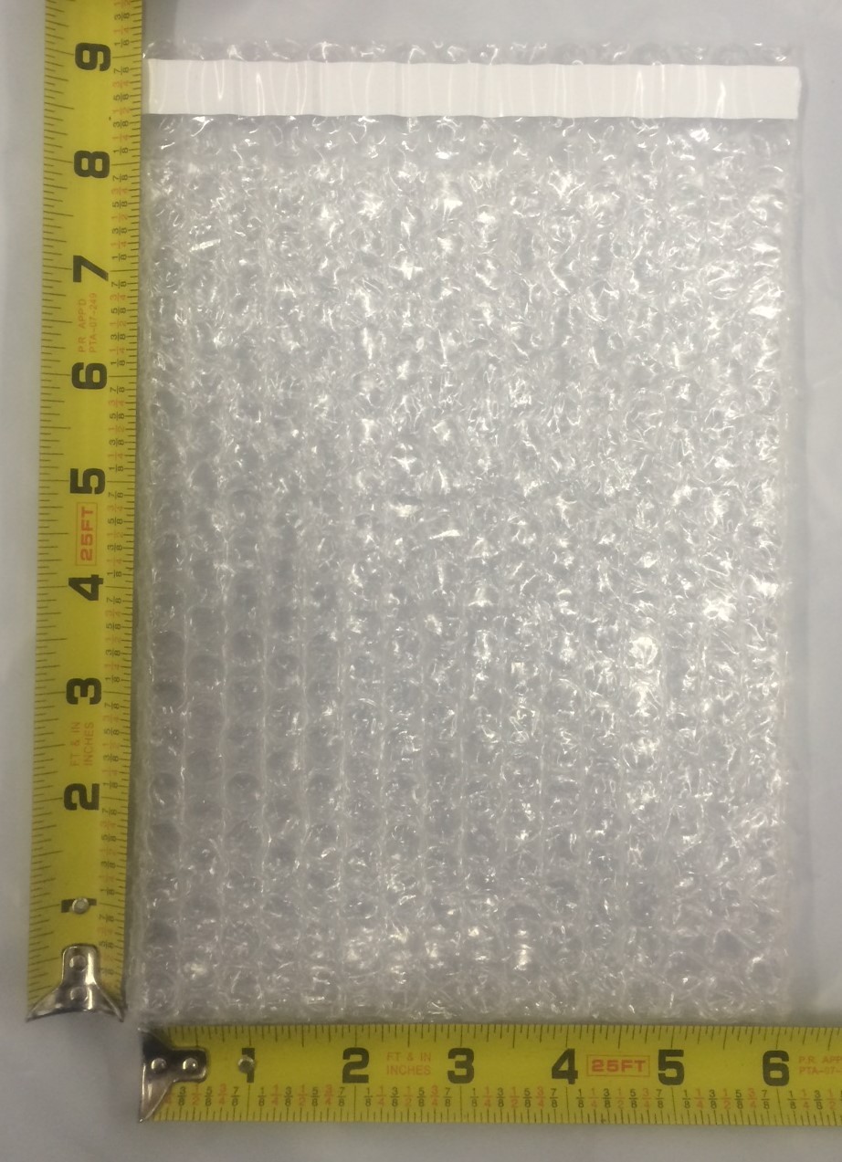 25 - 5 1/2 x 8 1/2 Double-Wall Clear Self-Sealing Protective Bubble Out Pouches