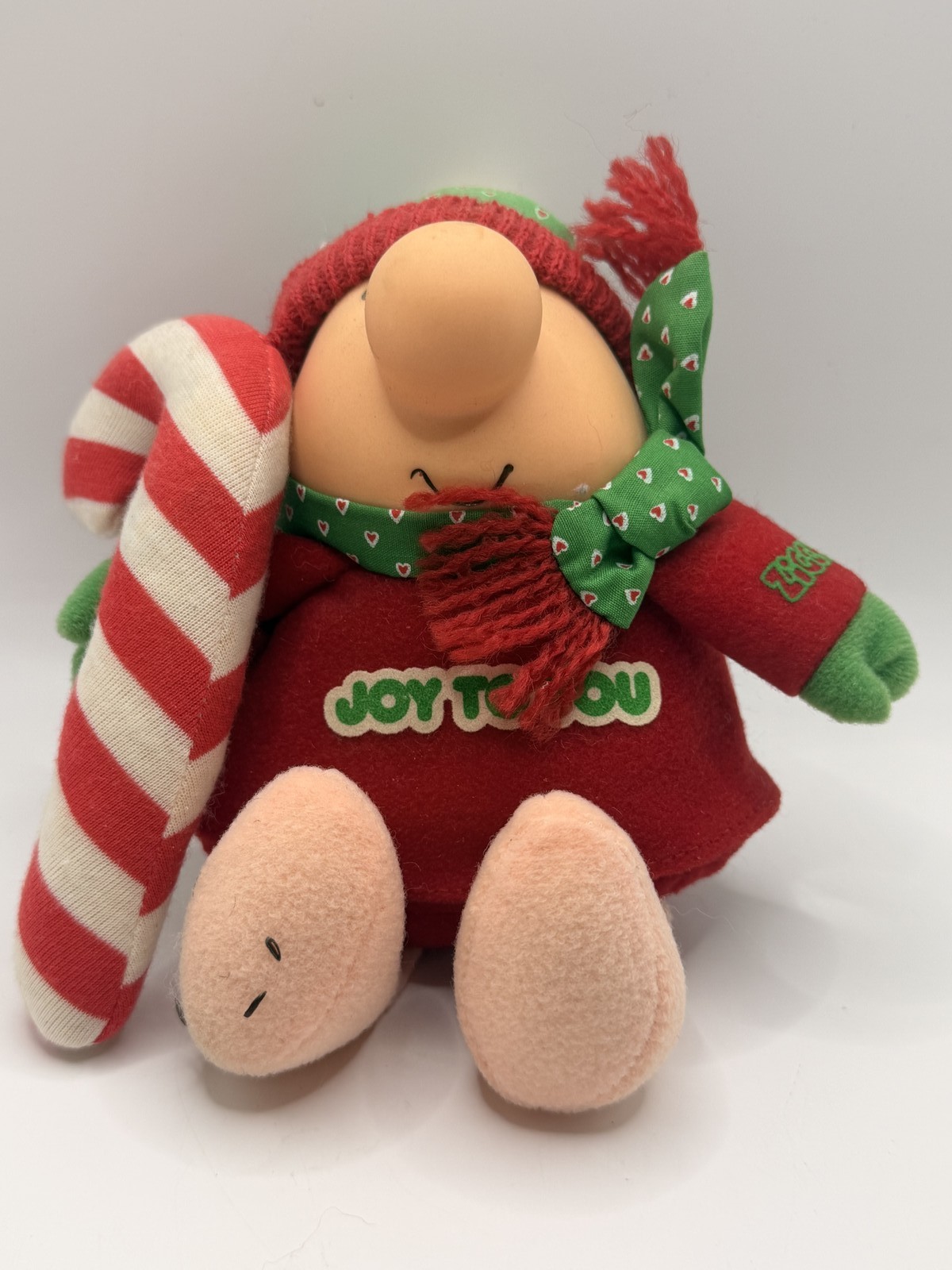 Vintage Ziggy Plush Doll Christmas Holiday Joy to You Candy Cane Figure American