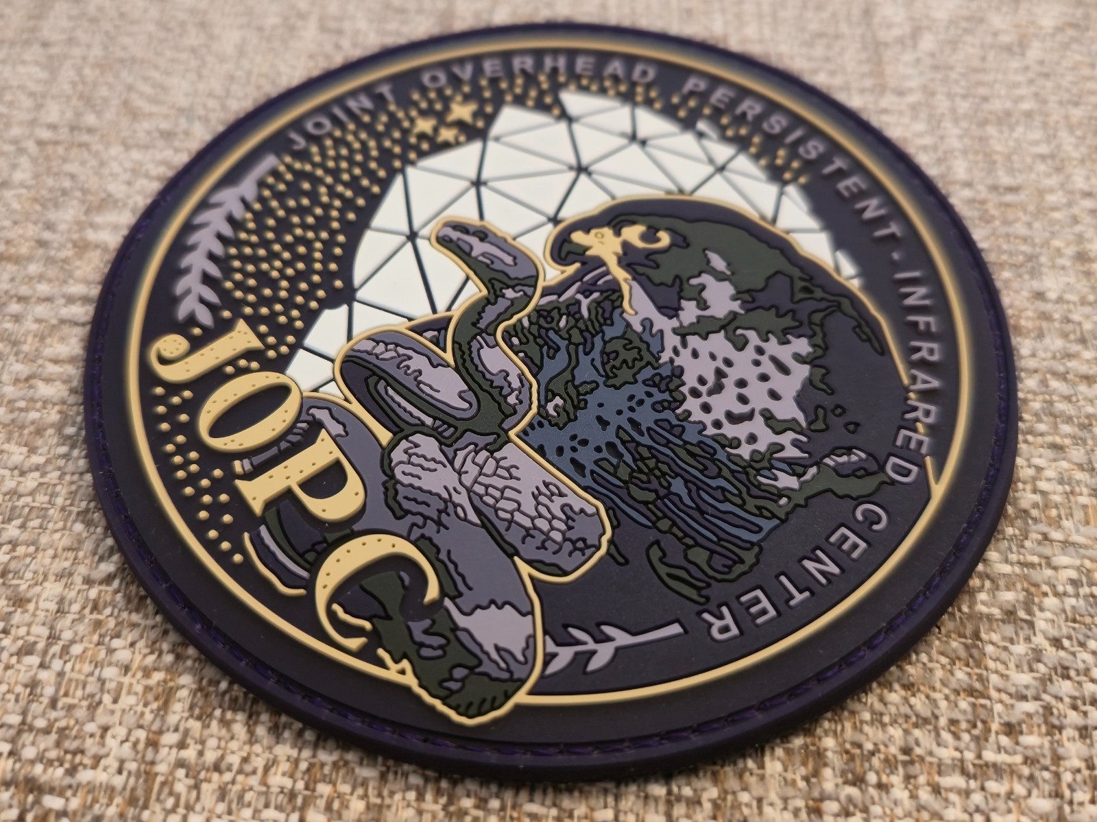 Joint Overhead Persistent-Infrared Center hook and loop military pvc patch